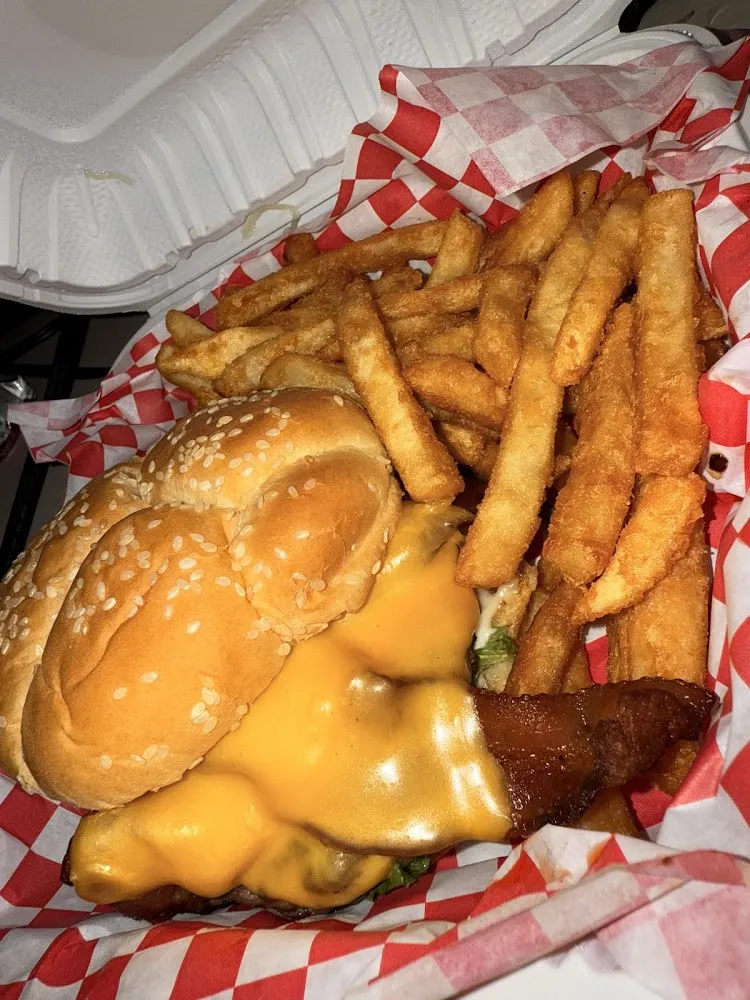 Bacon Cheeseburger and Fries