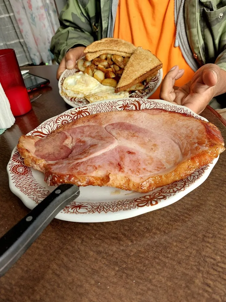 Ham Steak and Country Potatoes