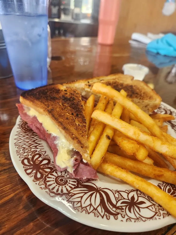 Reuben Sandwich and Fries